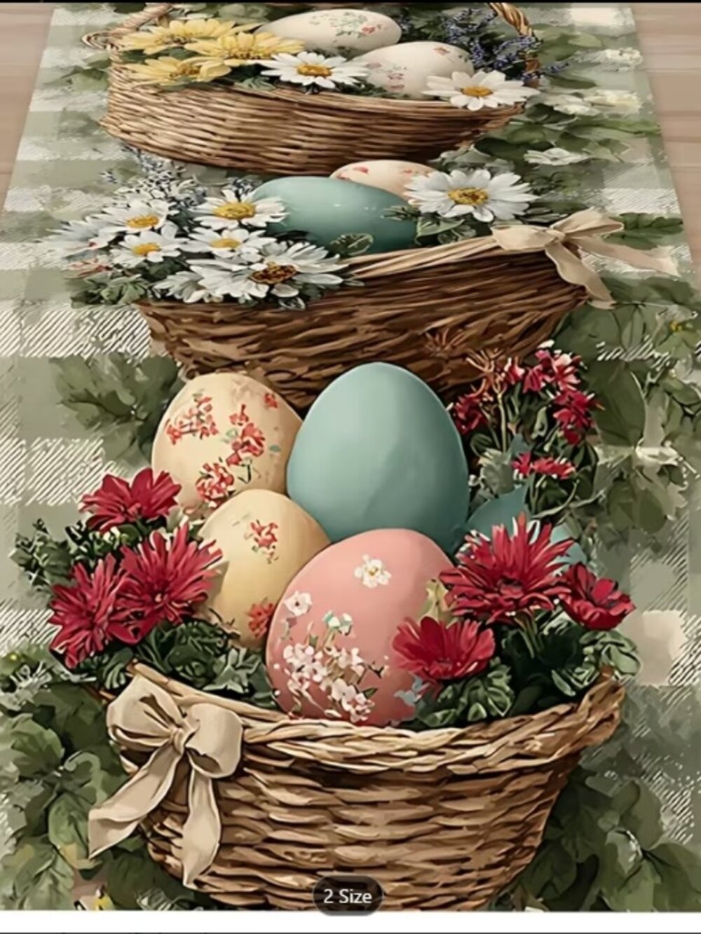 Last One! NEW Easter Basket Table Runner 13 x 72